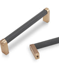 10 Pack 5 Inch Center To Center Black And Champagne Bronze Knurled Cabinet Handles Drawer Pulls