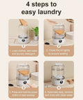 Portable Mini Washer Ultra Compact Wash Tub For Underwear And Socks Hella Quick Stain Removal Ultra Silent Operation instructions for easy laundry steps.