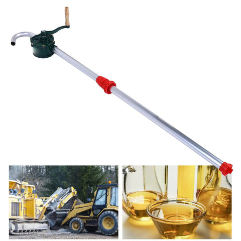 Banapoy 26L Manual Min Drum Pump For Engine Oil Transfer Made From Sturdy Aluminum Alloy Corrosion Resistant Design With High Strength Impeller Ideal For Auto Repair Shops And Mechanical Workshops To Safely Move Diesel Hydraulic Fluids Without Spills Or