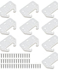 Banish Sticking Drawers Forever With These White Plastic Center Mount Slide Kits Boasting Seven Hole Track Guides.