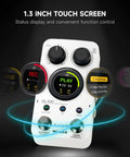 All In One Drum Looper And Guitar Pedal With Hundred Memory Slots And Three Hundred Minutes Of Total Recording Time One Point Three Inch Touchscreen shown with controls