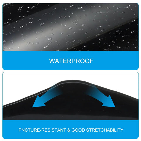 Waterproof self-fusing silicone seal tape for leaks in pipes, hoses, tents, and boats. Quick fix black 4 in by 5 ft tape.