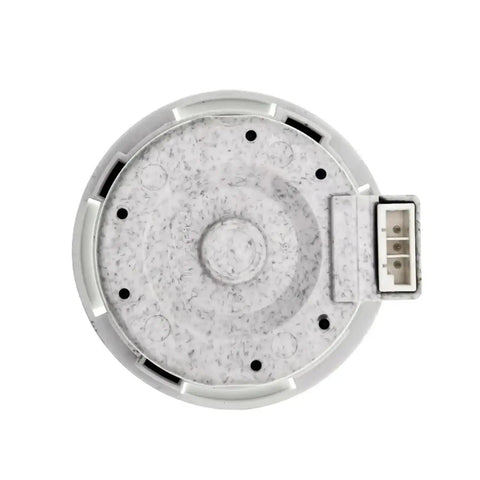 Washer Drain Pump Motor For Front Load Washers Replacement, Electric Waste Water Outflow Pump With High Flow Impeller, Easy Install, Quiet Operation, Durable Build, Fits Most Major Laundry Machines, round white plastic pump