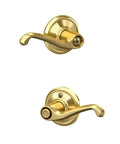 Flair Door Lever Privacy Lock For Bedroom And Bathroom Easy Self Aligning Install Push Button Inside Unlock Emergency Outside Pin Key