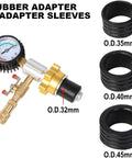 Coolant Vacuum Refill Kit For Radiator With Vacuum Gauge Tool And 32mm 35mm 40mm 45mm Adapters, tool and adapters close-up