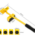 Aolidsive Heavy Duty Furniture Lifter Tool Set With Non Slip Roller Sliders, includes a 360mm lifter and four sliders.