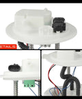 Electric Fuel Pump Module Assembly With Pressure Sensor Oem Replacement Direct Fit For Hyundai Santa Fe And Kia Sorento top view with connectors and wiring details.