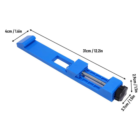 Zjchao Adjustable Circular Saw Milling Positioning Clamp With 145 To 207 Mm Locking Range And AbS Lightweight Base Guide dimensions 31cm x 4cm blue design.