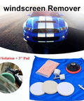9 Piece Glass Polishing Kit For Windshield And Glass Repair DIY Deep Scratch Remover With Cerium Oxide Powder Felt Pads