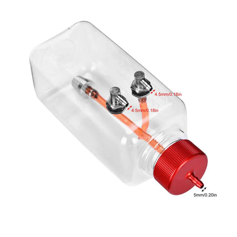 Transparent RC Gas Fuel Tank 300ml For 15 26cc Aircraft with red cap, leakproof design, high strength material for RC plane