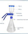 Premium Borosilicate Glass Vacuum Filtration Distillation Kit With 1000ml Filtering Flask And 300ml Graduated Funnel assembly