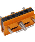 Auto Centering Dowel Jig Kit with Adjustable Drill Guide from 0.4 to 2.4 Inches Wide Six Bushings in Gold Finish