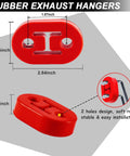 Heavy Duty Carotupy Exhaust Hanger Removal Pliers Plus Two Red Rubber Mounts Cut Rusty Clips Fast With Comfortable Grip For Any Auto Repair Shop Or DIY Mechanic, red EPDM hanger, 2.84in