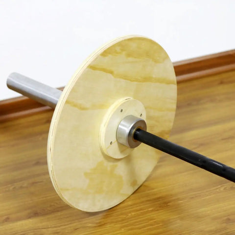 Wood Bumper Plates For Weight Lifting And Rehab Training Easy To Disassemble And Assemble Lightweight Natural Wood For Home Gym Setup