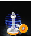 Beefy Heavy Duty Leveling Screw Legs Featuring M10 And M12 Threads crafted from thick carbon steel with orange rubber bases.