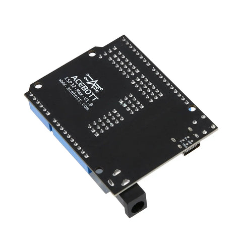 Dope WiFi and Bluetooth Dev Board With USB-C, Arduino IDE Compatibility, MicroPython Ready, and High-Speed I2C/SPI Interfaces for IoT, Smart Home, Mini PC Builds, Robotics, and Tiny Game Console Projects. ESP32 board back view with USB-C port and headers.