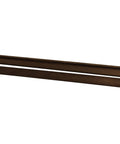 Full Size Bed Rails Conversion Kit For Kalani Convertible Cribs, Solid Wood Espresso Finish, shown laid flat on white background