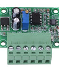 From 0 To 10 KHz To 0-10 V PWM Digital To Analog Converter Module For PLCs, green circuit board with connectors and components