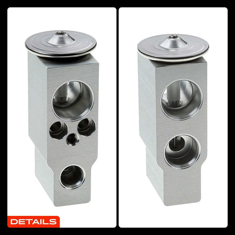 Heavy Duty AC Expansion Valve Replacement For Toyota Rav4 And Honda, silver metal valve with precision design for auto temp control.