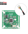 Back view of 4K 8MP IMX219 Autofocus USB Camera Module with Built In Microphone and close-up of connector wiring.