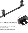 Heavy Duty Black Drawer Slides 18 Inch Cabinet Rails With Precision Smooth Glide showing strong steel design for kitchen drawers and office use.