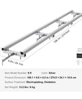 Beefed-Up Rail Mill Guide System With 9 Ft Aluminum Adjustable Saw Milling Rails And Four Crossbar Kits Works With Chainsaw Mills