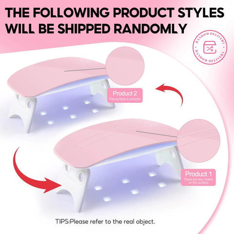 Two styles of UV lamps included in All-In-One Acrylic Nail Kit For Beginners With Drill And UV Light Includes Glitter Powders Rhinestones Gems