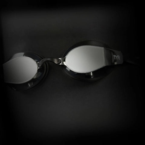 Blackops Ev Mirrored Racing Swim Goggles For Adults And Competitive Swimmers Packing Top Shelf Anti Fog Tech UV Blocking Tinted Lenses Low Profile Aerodynamic Frame Crisp Visibility Smooth Drag Minus Black Smoke Colorway