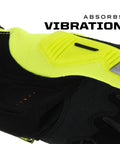 Close-up of Hi Viz M Pact Gloves with Synthetic Leather and TrekDry showing anti-vibration design and Armortex palm padding