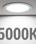 Ceiling view of Six Pack 4 Inch LED Recessed Light Dimmable 5000K Daylight 750LM Ultra Thin Canless Wafer Ceiling Light Fixture