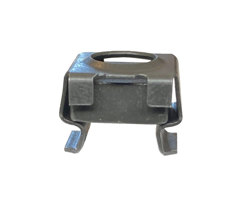 Heavy Duty 10-32 Cage Nuts 25 Pack Black Oxide Snap-In Server Rack Hardware showing a single steel fastener for Dell Rackmount.