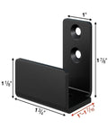 Black bracket with measurements for Full Extension Drawer Slides With Adjustable Track For Cabinets And Doors No Tools Needed Quick Release Latches