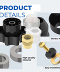 All In One Wall Hydrant Service Kit For Outdoor Faucets With Vacuum Breaker Included And Easy Replacement Handle Part Fits 500 400 300 Series Outdoor Faucet Repair Kit And Accessories, black and brass parts