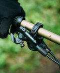 M7100 SLX Hydraulic Disc Brake Left Front Post Mount 2 Piston Caliper on mountain bike handlebar