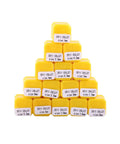 15 Piece ER11 Spring Collet Set Pro Grade High Precision 65Mn Spring Steel with labeled yellow containers pyramid
