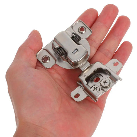Two Pack Adjustable Folding Cabinet Door Hinges With Quiet Soft Close Inward Opening Metal Hinges Noise Reduction Concealed Hardware