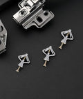 Heavy Duty Drywall Anchors And Screws Kit With Sturdy Plastic And Steel 50 Sets Butterfly Anchors on dark background