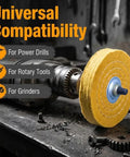 7 Piece 3 Inch Buffing And Polishing Wheels Kit Featuring 3 8 Arbor Mount For Bench Grinders Mixed Grit Abrasive Pads on power tools