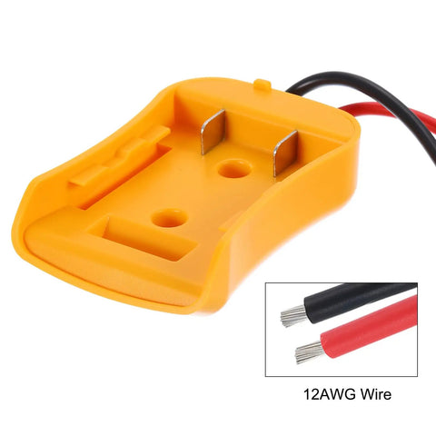 DIY RC Car Battery Adapter Converter Kit With 12AWG Wire And Wire Harness Connector 20V Battery Compatibility Yellow Harness