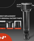 Four Ignition Coil Packs And Iridium Spark Plugs For Jeep Compass Patriot, Dodge Journey, close-up view showing durable material and connectors