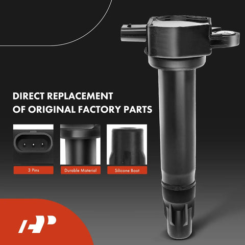 Four Ignition Coil Packs And Iridium Spark Plugs For Jeep Compass Patriot, Dodge Journey, close-up view showing durable material and connectors