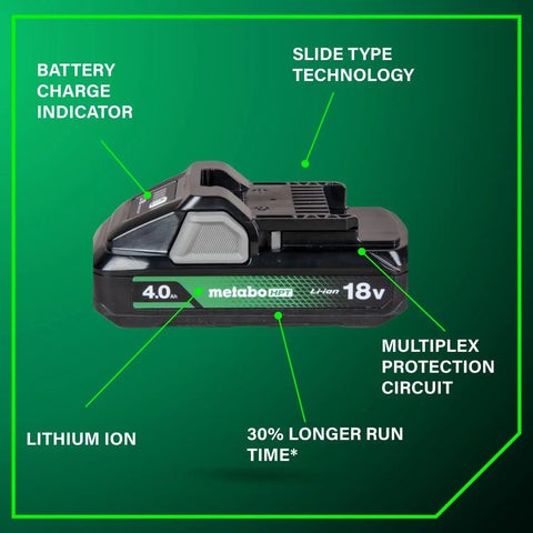 Lightweight 18V 4.0Ah Lithium Battery With Fuel Indicator And 1.3 Lbs Weight For All 18V Tools 30 Percent Longer Run Time