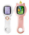 USB Rechargeable Handheld Microscope With 500x Magnification, white and pink microscopes for ages 6 to 12 with displays