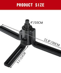Crankcase Splitter Gearhead Tool With 360 Degree Adjustable Arms For Vertical Split 2 And 4 Stroke Engines, dimensions shown.