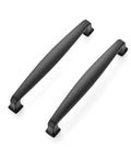 30 Pack Solid 5 Inch Cabinet Handles Matte Black Pulls For Kitchen Drawers And Cabinets, modern ergonomic design, set of two