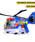 Totally Rad Multicolor Micro Helicopter Toy 203307002 with mechanical rotor blades and dart shooter in rescue design