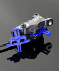 Two Piece Bicycle Brake Pad Spacer Set For Hydraulic Disc Brakes, Spreader Insert Tool For Shimano And Other Bikes, blue spacers shown