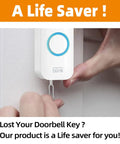 Person using Must Have Two Pack Security Key For Doorbell Mount And Battery Replacement, Backplate Release Tool Pin with Blink Doorbell