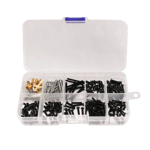 Metal Screw Set For One Twelfth RC Cars And Shells, Pro Grade, Heavy Duty Fasteners, Heat Conductive Alloy, Replaces Plastic Screws, Secure Car Body Shell, Raise The Column Fastener Kit, RC Accessories And Repair Tools in organizer case