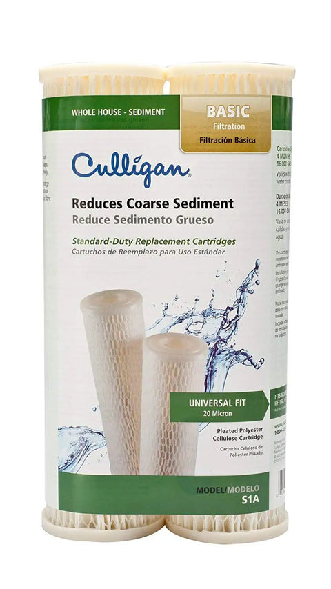 Level 2 Sediment Replacement Filter Cartridge For Your Home Water Filtration Four Pack 16,000 Gallons 20 Micron Pleated Paper